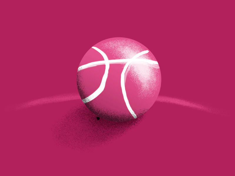 Dribbble_Welcome 1st animation ball dribbble logo welcome