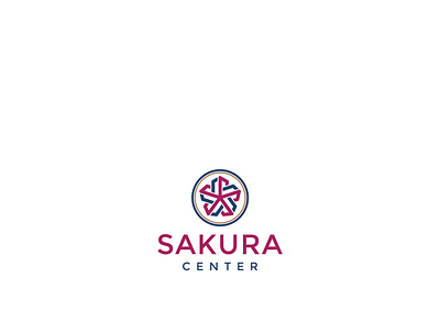 SAKURA CENTER app branding design icon illustration logo typography vector