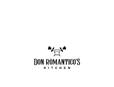 DON ROMANTICO'S KITCHEN app branding design icon illustration logo typography vector