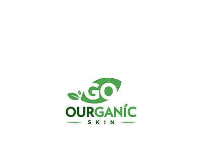 GO OURGANIC SKIN app branding design icon illustration logo typography vector