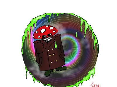 Superhero GRIBman colors comics hero humor illustration marvelcomics mushroom sketch