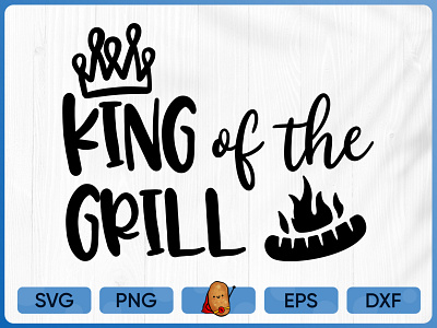 T-shirt Design / King Of The Grill / Dad T-shirt apparel branding cut file design father t shirt fathers day merch design print t shirt t shirt design