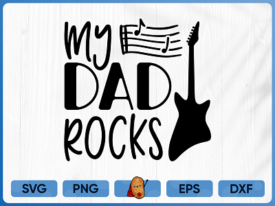 Vinyl Design / T-shirt Design / My Dad Rocks / Father T-shirt apparel branding cut file design father t shirt fathers day merch design print t shirt t shirt design