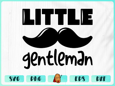 Little Gentleman apparel baby design branding cricut cut file design merch design t shirt t shirt design vinyl design