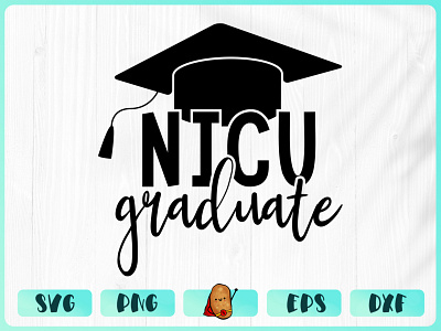 Nicu Graduate apparel baby design branding cricut cut file design merch design t shirt t shirt design vinyl design