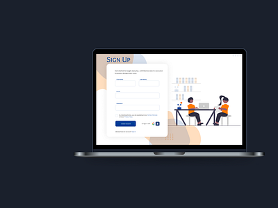 Simple Sign up Page Mockup