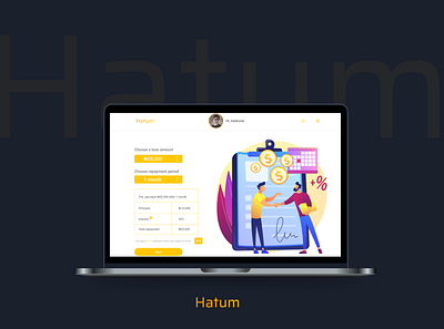 Hatum - A Simple Financial Services App design illustration product design ui ux vector
