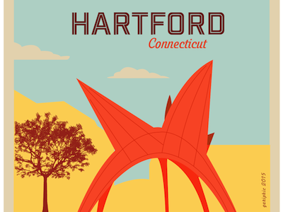 Hartford's Calder arts calder connecticut dinosaur hartford sculptures steg vector