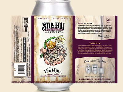 VanHilla Virtual Mock beer brewery can connecticut craftbeer illustration label pint