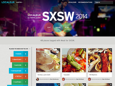 Localeur Ultimate SXSW Guide austin guide interactive local recommendations reviews sxsw texas typography web