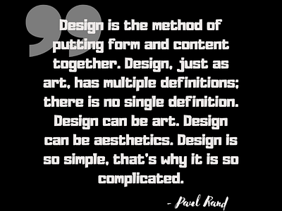 Qoute of the day. better design designer designinspiration foryou graphic graphics inspiration minimal qoute simple work