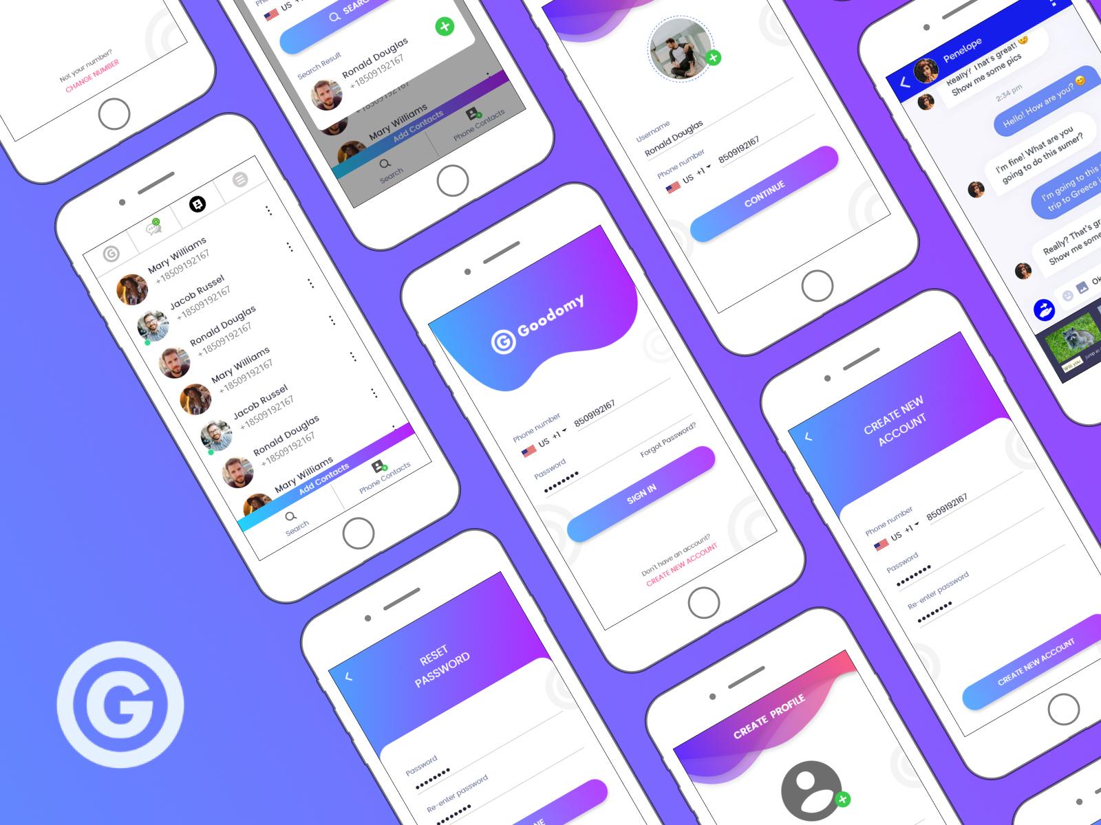 Instant Messenger App - UI Design by DarkDew on Dribbble