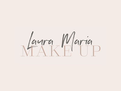 Laura Maria Make Up brand branding font logo make up makeup artist