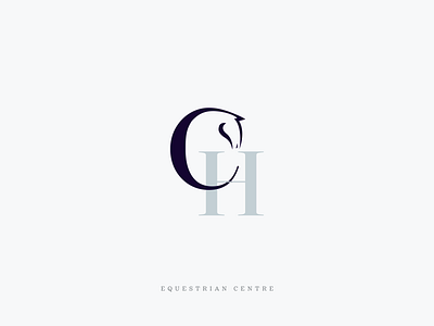 Connell Hill Logo brand branding ch equestrian horse horse riding logo monogram type