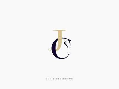 JC monogram logo brand branding equestrian horse horse riding jc logo monogram type