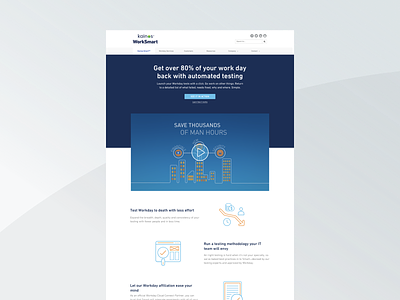 Kainos WorkSmart branding homepage icons web design website