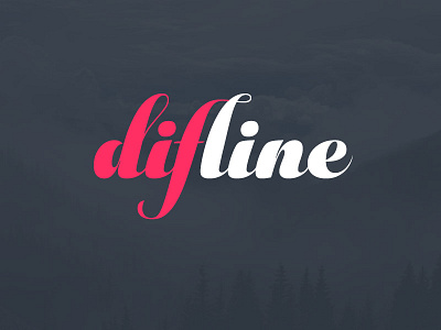 Difline branding code comparison font logo pink typeface white
