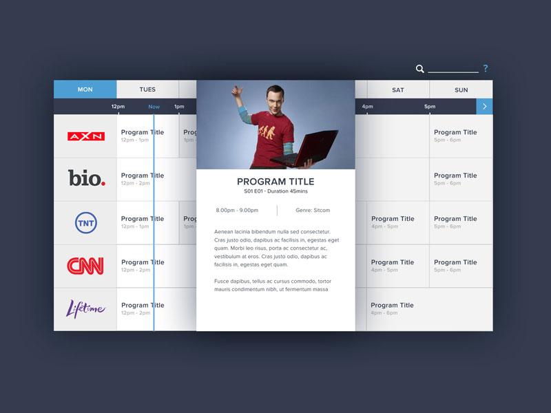 TV Guide by Josh Whann on Dribbble