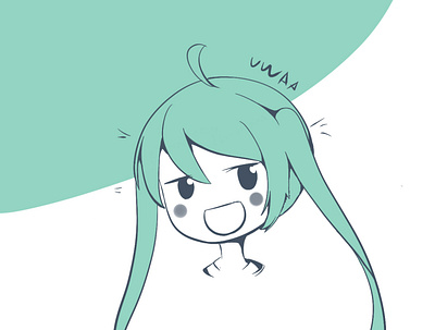 Hatsune Miku character doodle drawing vocaloid
