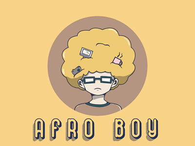 Afro Boy afro illustration vector