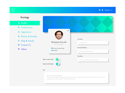 SettingsUI design ui ux