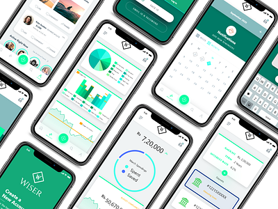 Wiser App design finance financial app fintech ui ux