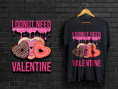 Anti Valentine Donut Lover T shirt Design