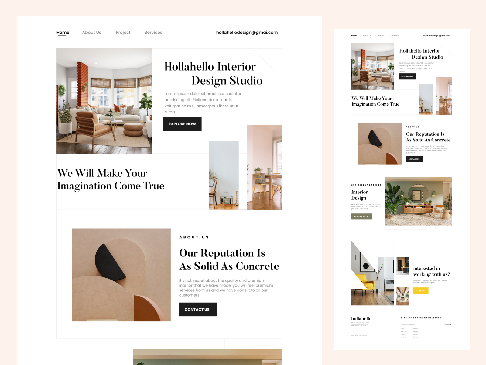 Interior Design - Website Landingpage by Putra Rahmatullah on Dribbble