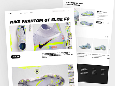 Nike Football - Landingpage branding clean design dribbble2022 ecommerce fashion football landing page minimal nike nike website online shop shoes shoes store shoes website ui uidesign ux web design website