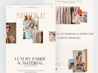 Needle - Fashion Website (Landingpage) branding fashion serif ui ui design website webstore