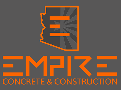 Empire Concrete & Construction branding design flat letterhead logo ux wireframes