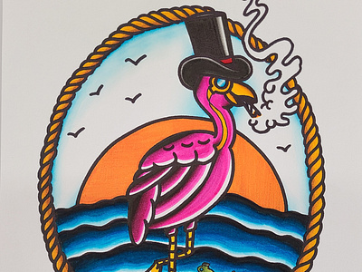 Smoking Flamingo