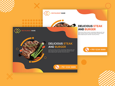 Food Banner banner burger food illustration print steak