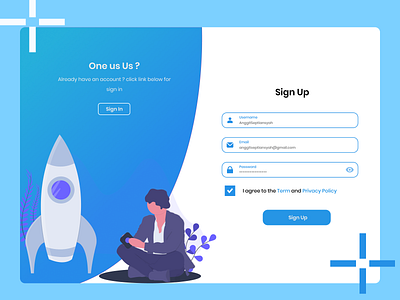 Dribble Sign Up creative design sign up ui signup ui ix webdesign