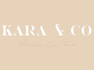 Kara & Co - Fashion Serif Font bold font display typography font girly