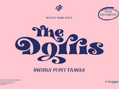 dorris swirly serif family bold font display typography font font family unicorn