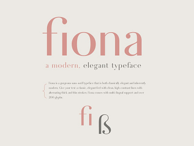 Fiona bold font display typography font font family website