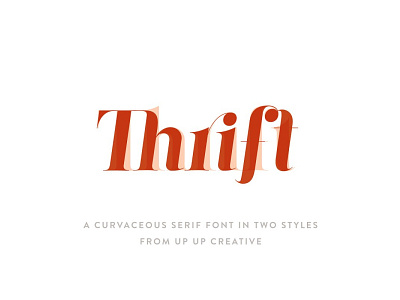 Thrift display display typography font family typeface