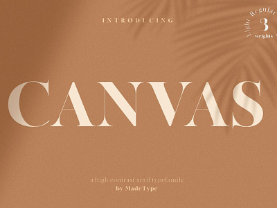 MADE Canvas display font display typography font font family serif font typeface
