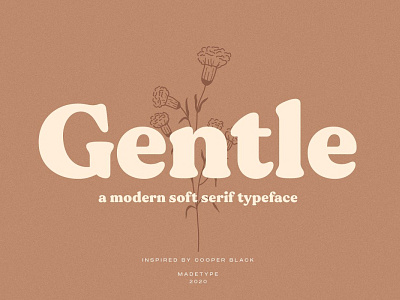 MADE Gentle display typography font family serif font typeface