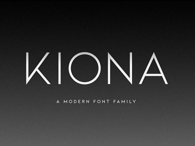 KIONA display typography elite font font family typeface