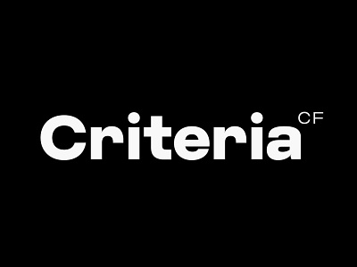 Criteria CF corporate display typography font font family typeface