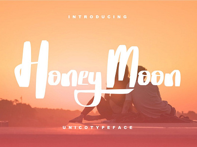 Honey Moon art bold font display typography font family typeface