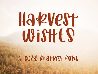 Harvest Wishes bold font clean display typography font font family typeface