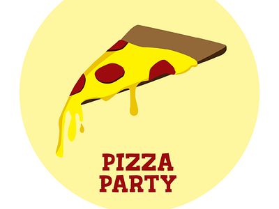 Pizza Party design illustration