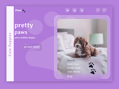 Pretty paws art design flat homepage design icon landing page design typography ui ux web webdesign website