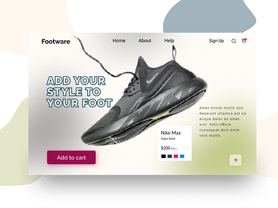 Shoe webdesign
