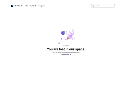 Error 404 page Ui design