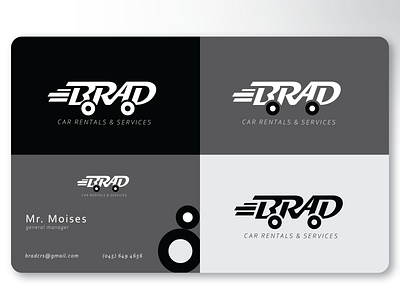 BRAD branding business card company design flat illustration logo typography vector