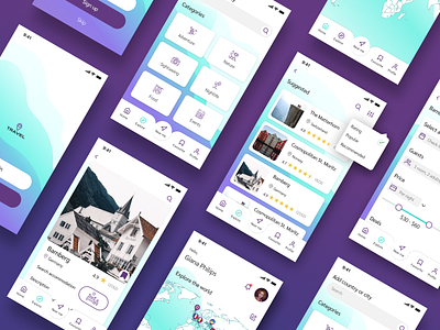 Travel App app design design dribbble mobile app travel app design ui ux